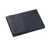 Quo Vadis - Porte-carte papillon - Eaton - Bleu marine - 14x8 cm Cuir pleine fleur de vachette