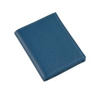 Quo Vadis - Porte-cartes/porte billets - Camargue - Bleu - 12x8,5x1,2 cm - Cuir pleine fleur de taurillon