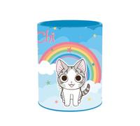 Quo Vadis - Pot à crayons - Chi - Multicolore - 8x8x10,5 cm - Métal - Visuel arc en ciel multi chat