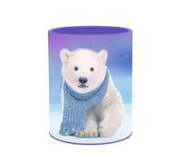 Quo Vadis - Pot à crayons - Mes potes à pattes mignons - Multicolore - 8x8x10,5 cm - Métal - Visuel ourson boreal