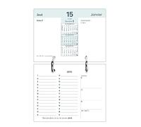 Quo Vadis - Recharge Agenda - 2026 - Bloc 100% Plan - Journalier - Français - 12 mois de janvier à décembre - 13,5x10 cm - Papier Clairefontaine blanc - Fabrication française