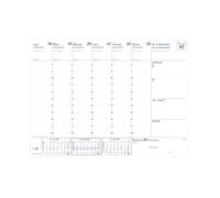 Quo Vadis - Recharge Agenda - 2026 - Blockhebdo - Semainier Planning - Français - 12 mois de janvier à décembre - 19,6x14,5 cm - Papier Clairefontaine blanc - Fabrication française