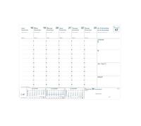 Quo Vadis - Recharge Agenda - 2026 - Blockhebdo - Semainier Planning - Français - 12 mois de janvier à décembre - 19,6x14,5 cm - Papier Clairefontaine blanc - Fabrication française