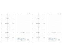 Quo Vadis - Recharge Agenda - 2026 - Italnote B - Semainier Horizontal - Français - 12 mois et 1/2 de mi-décembre à décembre - 8,8x17 cm - Papier Clairefontaine blanc - Fabrication française