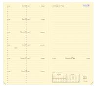 Quo Vadis - Recharge Agenda - 2026 - Italnote Prestige - Semainier Horizontal - Français - 14 mois de décembre à janvier - 8,8x17 cm - Papier Clairefontaine ivoire - Fabrication française