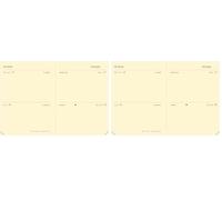 Quo Vadis - Recharge Agenda - 2026 - Mini 2 Days Prestige - 2 jours par page - Français - 12 mois de janvier à décembre - 7x10 cm - Papier Clairefontaine ivoire - Fabrication française (Lot de 2)