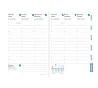 Quo Vadis - Recharge Agenda - 2026 - Randonnée Recyclé - Semainier Planning - Multilingue - 13 mois de décembre à décembre - 9x12,5 cm - Papier Clairefontaine recy abrication française