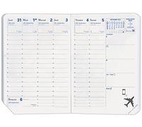 Quo Vadis - Recharge Agenda 2026 - Randonnée - Semainier Planning - Français - 13 mois décembre-décembre - 9x12,5cm - Papier Clairefontaine blanc