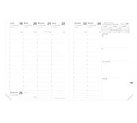 Quo Vadis - Recharge Agenda - 2026 - Président - Semainier Planning - Français - 13 mois de décembre à décembre - 21x27 cm - Papier Clairefontaine blanc - Fabrication française