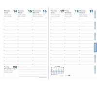Quo Vadis - Recharge Agenda année scolaire - 2025-2026 - Universitaire Recyclé - Semainier Planning - Multilingue - 13 mois de août à août - 10x15 cm