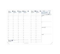 Quo Vadis - Recharge Agenda année scolaire - 2025-2026 - Universitaire - Semainier Planning - Italien - 12 mois de mi-août à mi-août - 10x15 cm - Papier Clairefontaine blanc - Fabrication française
