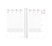 Quo Vadis - Recharge Agenda année scolaire - Spiralé - 2024-2025 - Time & Life Pocket - Semainier Planning - Français - 13 mois de août à août - 10x15 cm Blanc