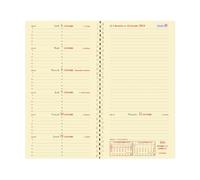 Quo Vadis - Recharge Agenda Spiralé 2026 - Italnote S Prestige - Semainier Horizontal - Français - 12 mois et 1/2 de mi-décembre à décembre - 8,8x17cm