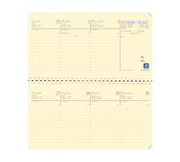 Quo Vadis - Recharge Agenda - Spiralé - 2026 - Planital S Prestige - Semainier Planning - Italien - 13 mois de décembre à décembre - 8,8x17 cm - Papier Clairefontaine ivoire - Fabrication française