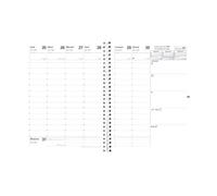 Quo Vadis - Recharge Agenda - Spiralé - 2026 - Président S - Semainier Planning - Français - 13 mois de décembre à décembre - 21x27 cm - Papier Clairefontaine blanc - Fabrication française