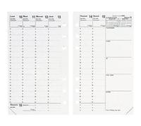 Quo Vadis Recharge organiseur Timer 17 Semainier 16 mois 2025-2026 10x17 cm Papier Clairefontaine