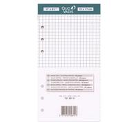 Quo Vadis - Recharge Organiseur - BLOC-NOTES T17 Blanc - 10x17 cm - Papier Clairefontaine blanc - Fabrication française