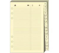 Quo Vadis - Recharge Organiseur - REPERTOIRE TEL T14 Ivoire - 8x12,5 cm - Papier Clairefontaine ivoire - Fabrication française
