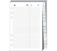 Quo Vadis – Recharge Répertoire Tel T17 – 10×17 cm – Lignées Blanc G – Papier Clairefontaine