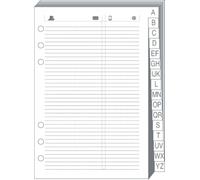 REPERTOIRE TEL T17 BLANC Recharge - 10x17 cm - Lignées Blanc G