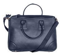 Quo Vadis - Sacoche cabas - Goya - Bleu marine - 38x29x7 cm - Cuir pleine fleur de vachette - 2 compartiment(s) - Avec bandoulière et poignée