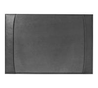 Quo Vadis - Sous-main à bandes latérales - Satiny - Noir - 56x38 cm - Cuir pleine fleur de vachette