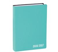 QUO VADIS TEXTAGENDA - 1 Agenda Scolaire Journalier Galaxy Vert Menthe - Format 12 x 17 cm - Août 2026 à Juillet 2027