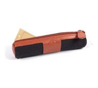 Quo Vadis - Trousse - Ronde - S1829 - Bleu brique - 17x3,5 cm Cuir pleine fleur de vachette - 1 compartiment(s)