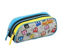 Quo Vadis - Trousse scolaire - Rectangle - Pac man - Multicolore - Toile (polyester) - 2 compartiment(s) - Visuel jeu