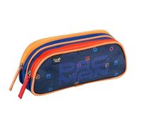 Quo Vadis - Trousse scolaire - Rectangle - Pac man - Multicolore - Toile (polyester) - 2 compartiment(s) - Visuel neon