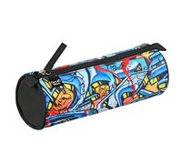 Quo Vadis - Trousse scolaire - Ronde - Graffiti - Multicolore - 23x8x8 cm - Toile (polyester) - 1 compartiment(s)