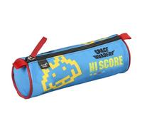 Quo Vadis - Trousse scolaire - Ronde - Space invaders - Multicolore - 23x8x8 cm - Toile (polyester) - 1 compartiment(s) - Visuel score