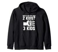 Quoi de Mieux Que 2 Enfants? 3 Enfants Papa Fille Sweat à Capuche