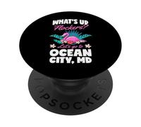 Quoi de Neuf, Flockers, Allons à Ocean City, Maryland Flamingo PopSockets PopGrip Adhésif
