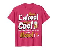 Quoi L'alcool C'est Pas Cool Alors Pourquoi Mot Cool Alcool T-Shirt, Homme, Rouge Chiné, XL