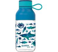 Quokka, 430ml Bouteille pour enfants Ice Kids avec motifs d'animaux marins et sangle, bleu