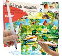 QUOKKA Activités de peinture à l'eau pour personnes âgées - Songbird Serenity - Produits Alzheimers pour personnes âgées - Activités pour personnes atteintes de démence - Artisanat pour personnes