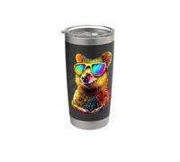 Quokka avec Lunettes de Soleil Australie Doux Quokkas Gobelet isotherme en acier inoxydable double paroi