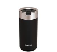 Quokka Boost Gobelet Carbon Black 400 ml - Infuseur à thé intégré - Isolation à double paroi - Acier inoxydable réutilisable - Boissons chaudes et froides