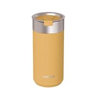 Quokka Boost Gobelet jaune safran 400 ml - Infuseur à thé intégré - Isolation à double paroi - Acier inoxydable réutilisable - Boissons chaudes et froides