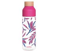 Quokka Bouteille d’Eau Ice 840ml avec Bouchon Bois et Motif Feuillage Stylisé