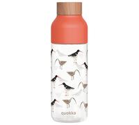 Quokka Bouteille d'eau Design Oiseaux Bouchon Bambou 720ml en Ecozen Orange