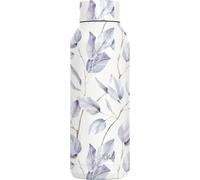 Quokka, bouteille isolante 510ml décor bouquet de fleurs anti-fuite, gris