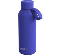 Quokka, bouteille isolante de 510 ml modèle Solid avec sangle, bleu foncé