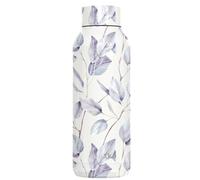 Quokka Bouteille Isotherme 510 ml au Décor Floral Bouquet Étanche Gris