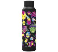 Quokka Bouteille isotherme en acier inoxydable Solid Jet Black 630 ml Avengers Neon