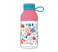 Quokka Bouteille Kids Ice Flowers – fabriquée en Ecozen, avec crochet en acier inoxydable – 430 ml