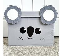 QUOKKA Coffre de Rangement Jouet Enfant - 40x30x25 cm Bac de Rangement Enfant - Koala Coffre a Jouet - Pliable - Poignées - Couvercles Rabattables