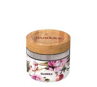 Quokka DELI DARK FLOWERS | CONTENANT ALIMENTAIRE EN VERRE AVEC COUVERCLE EN SILICONE 820 ML