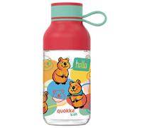 Quokka Gourde pour Enfant 430ml Modèle Ice Kids Motif Happy avec Sangle Rouge